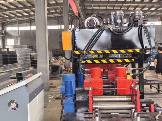 Heavy-duty Automated Cable Tray Production Gear | Adjustable Raw Sheet Width 200–600 mm